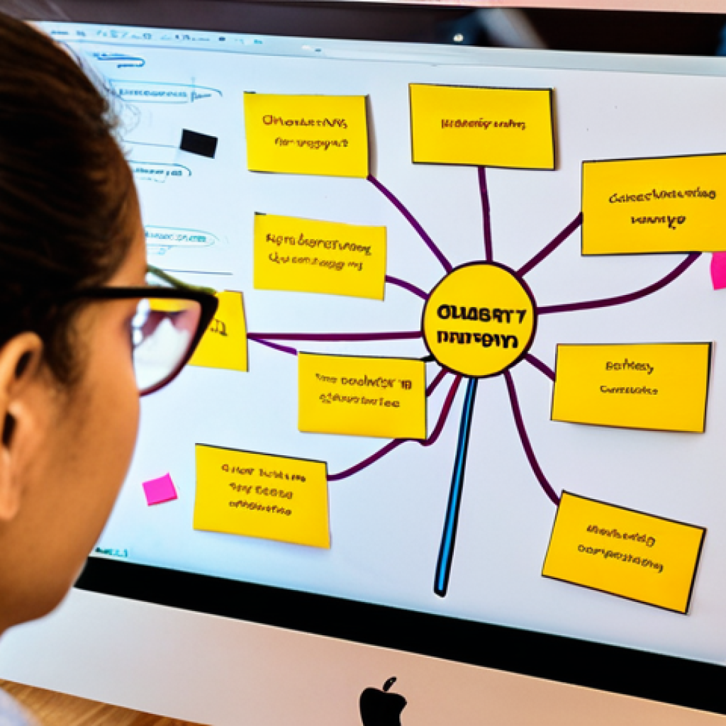 **Prompt:** A vibrant empathy map with sticky notes and colorful markers, illustrating a diverse customer persona experiencing frustration with a complicated website checkout process. The scene should convey a collaborative workshop setting with people brainstorming solutions. Focus on warm lighting and a feeling of understanding and problem-solving.